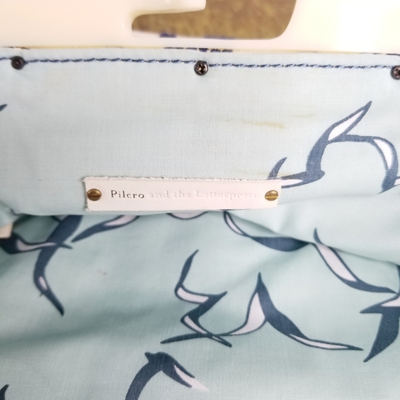 Anthropologie Pilcro Letterpress Clutch Navy - Picture 7 of 7